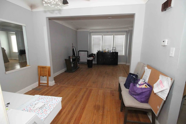 interior space with wood-type flooring