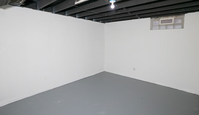 view of basement