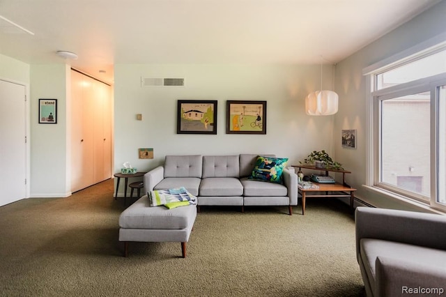 view of carpeted living room