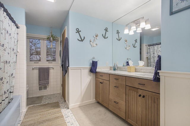 bathroom with vanity