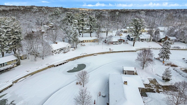 view of snowy aerial view