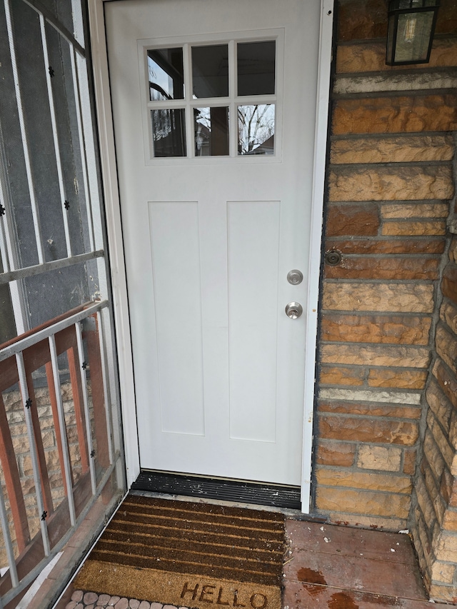 view of doorway to property