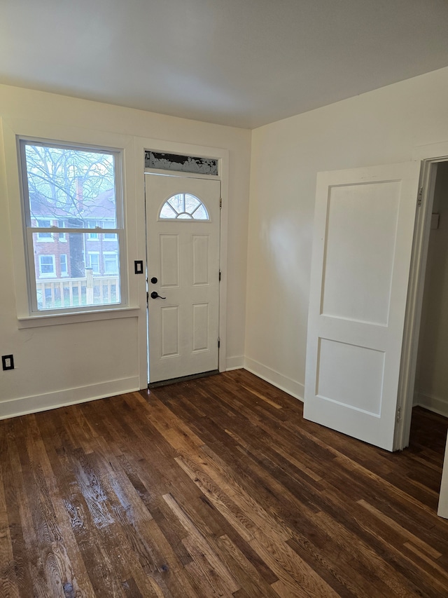 entryway featuring dark hardwood / wood-style floors