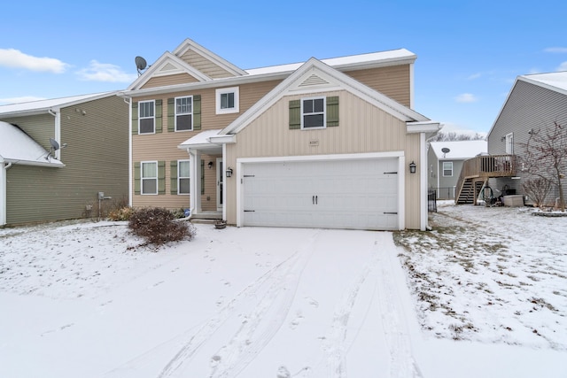 view of front of house featuring a garage