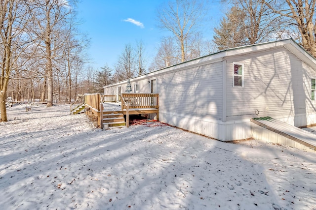 exterior space with a deck