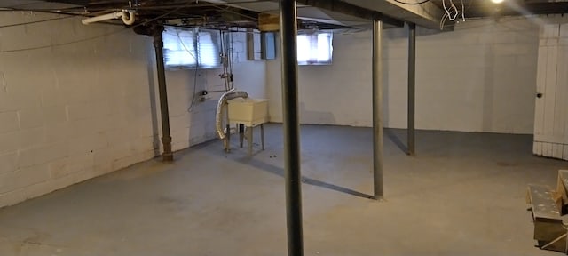 view of basement