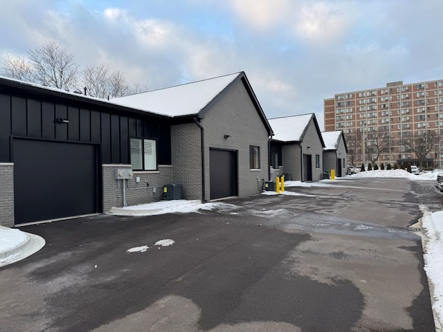 exterior space featuring a garage