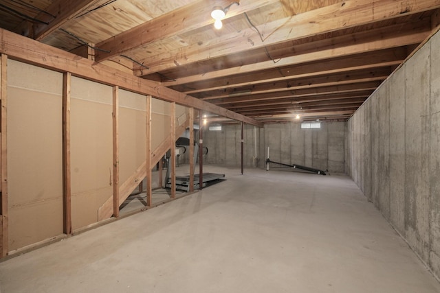 view of basement