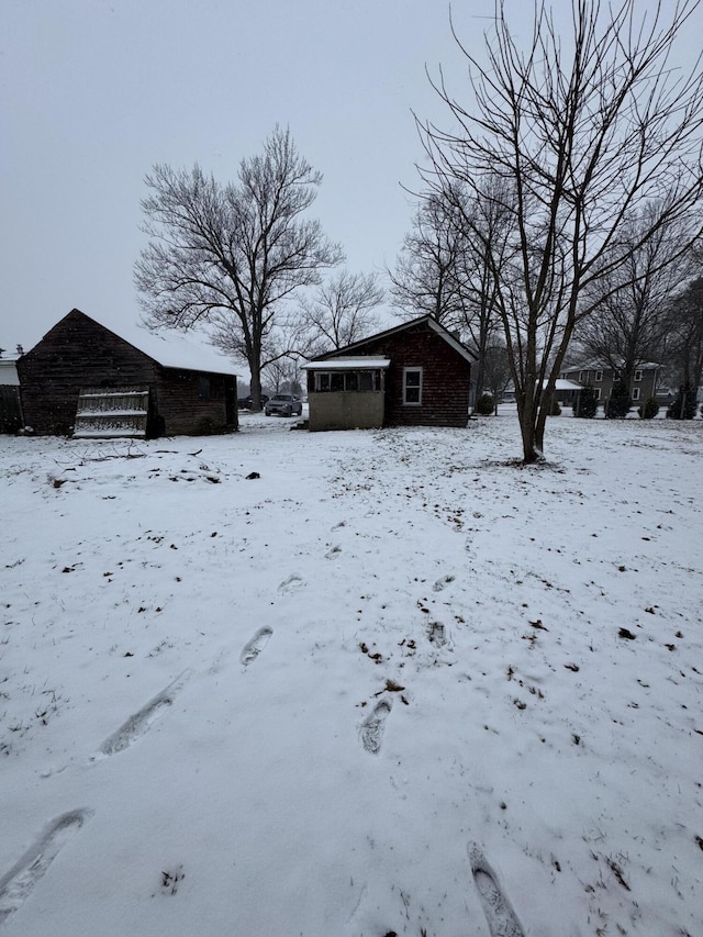 view of snowy yard