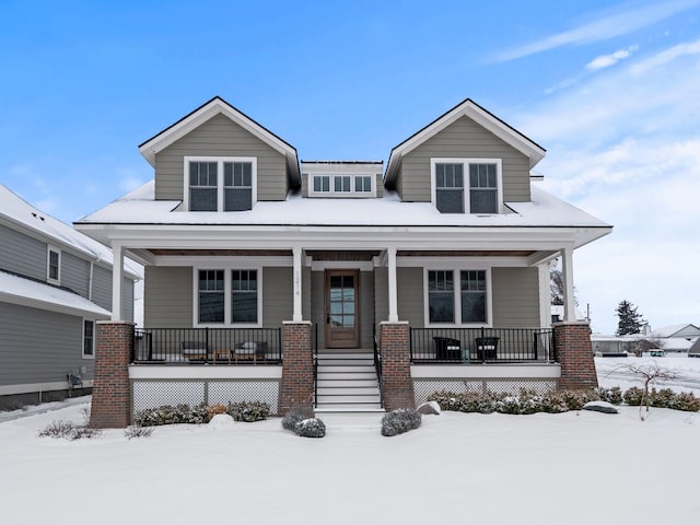 view of front of house with a porch