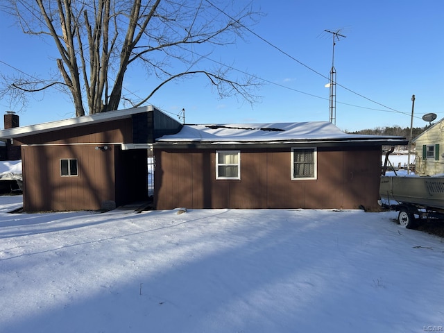 exterior space with solar panels