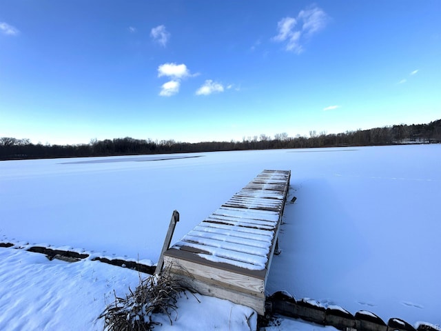 view of dock area