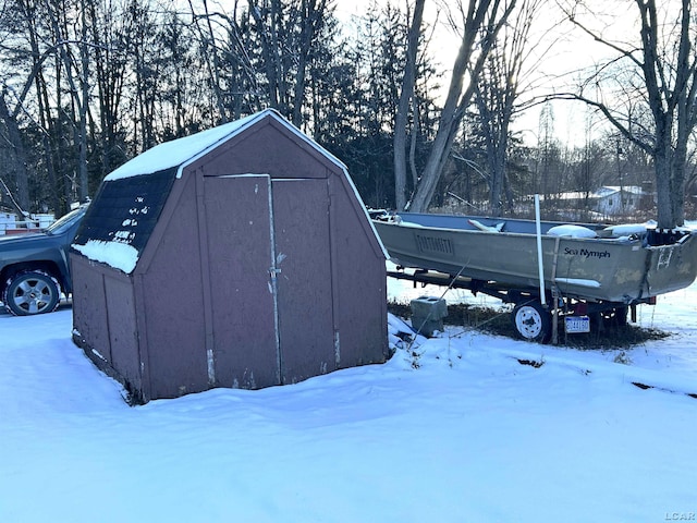 view of snow covered structure