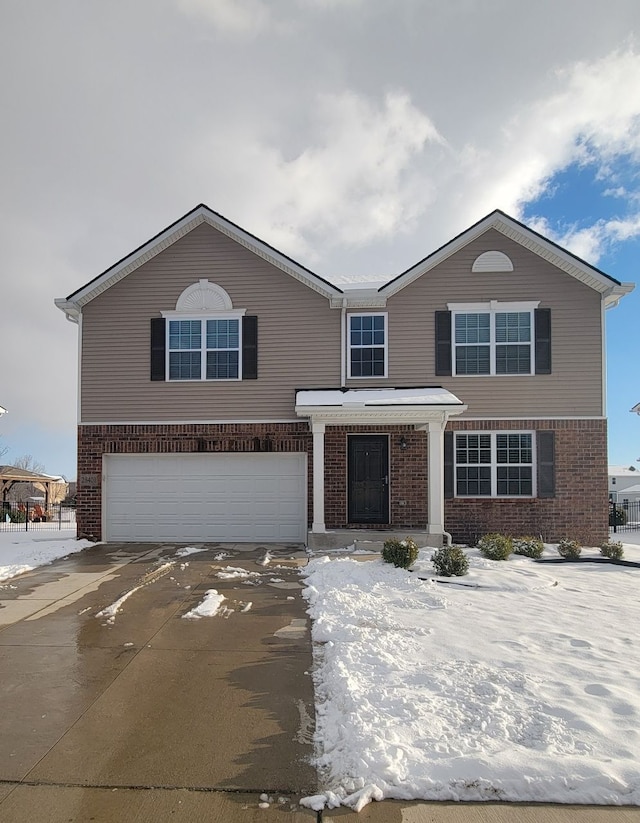 view of front of home featuring a garage