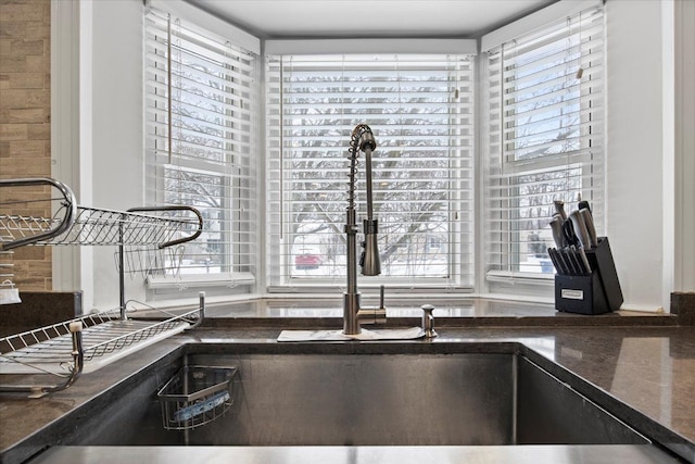 kitchen featuring plenty of natural light and sink