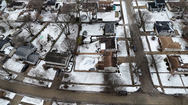 view of snowy aerial view