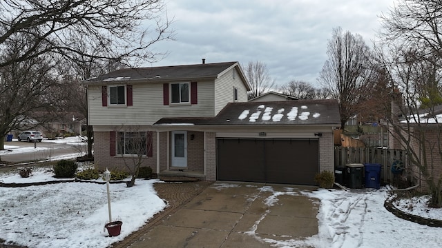 front facade featuring a garage