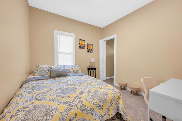 bedroom with carpet floors