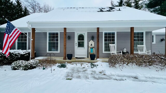 view of front of home with a porch