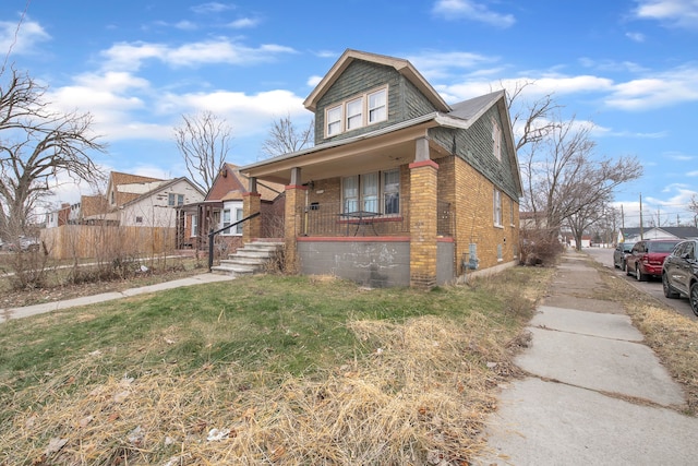 view of front of property with a porch