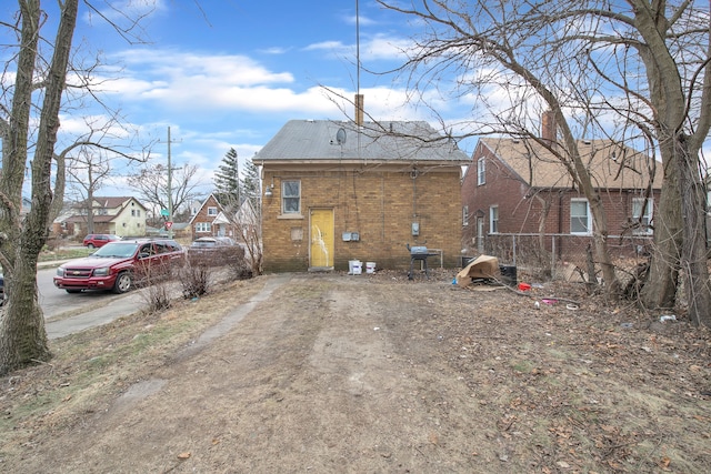 view of back of property