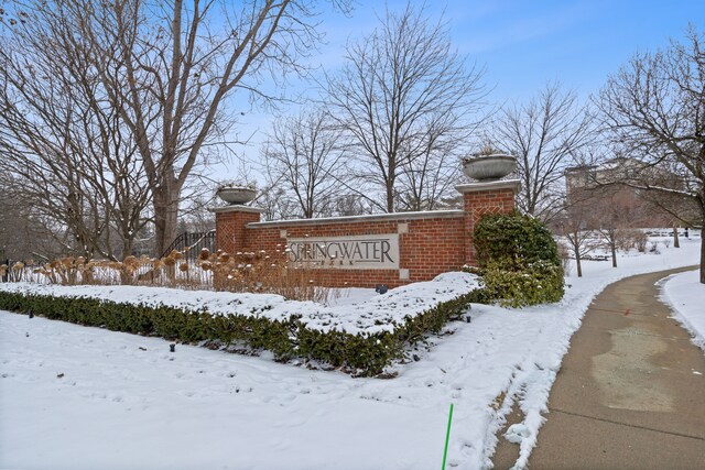 view of community sign