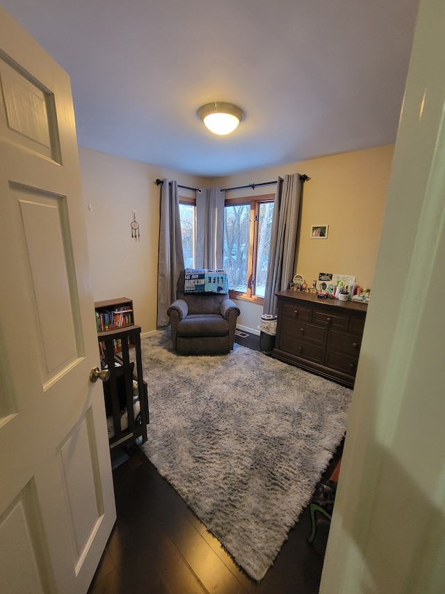 interior space featuring dark hardwood / wood-style flooring