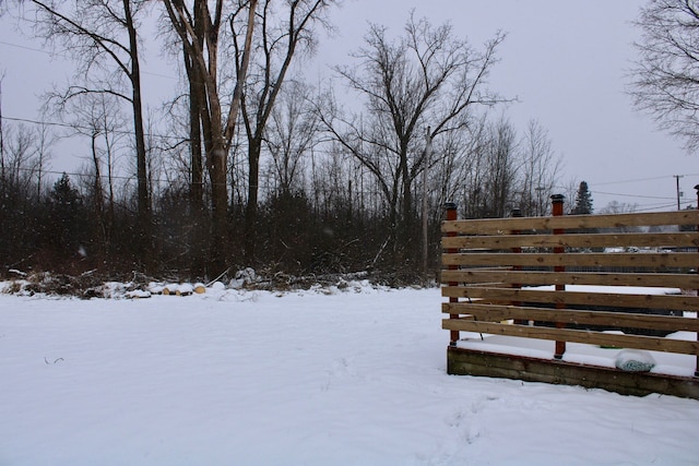 view of snowy yard