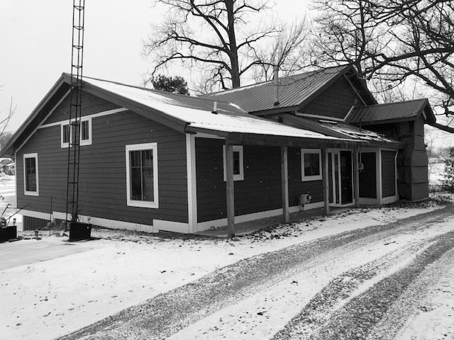 view of snow covered exterior