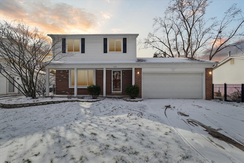 front facade featuring a garage