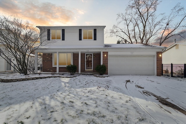 front facade featuring a garage