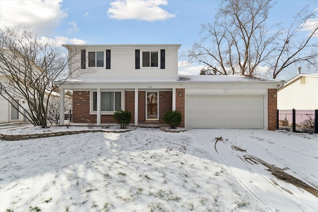 view of front property featuring a garage