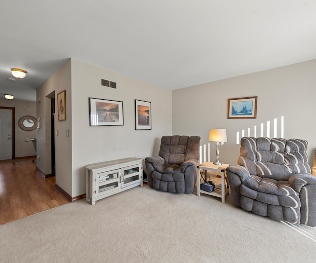 view of carpeted living room