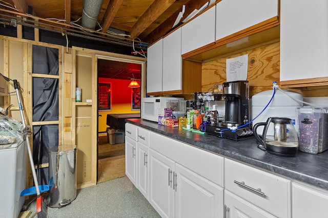 kitchen with white cabinetry