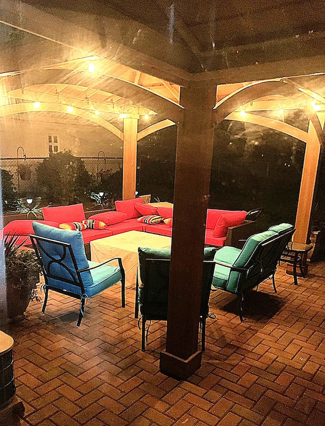 view of patio with an outdoor hangout area