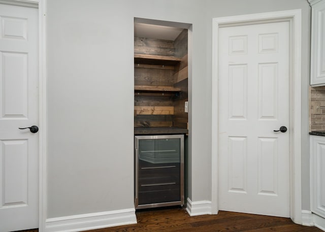 closet with beverage cooler