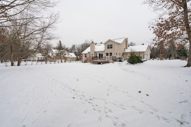 exterior space with a wooden deck