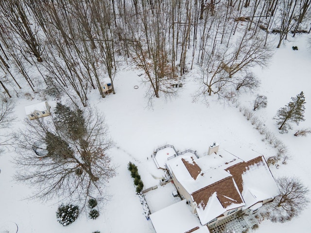 view of snowy aerial view