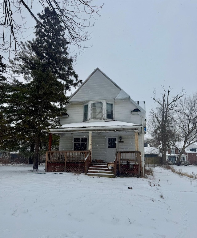 view of front of house featuring covered porch