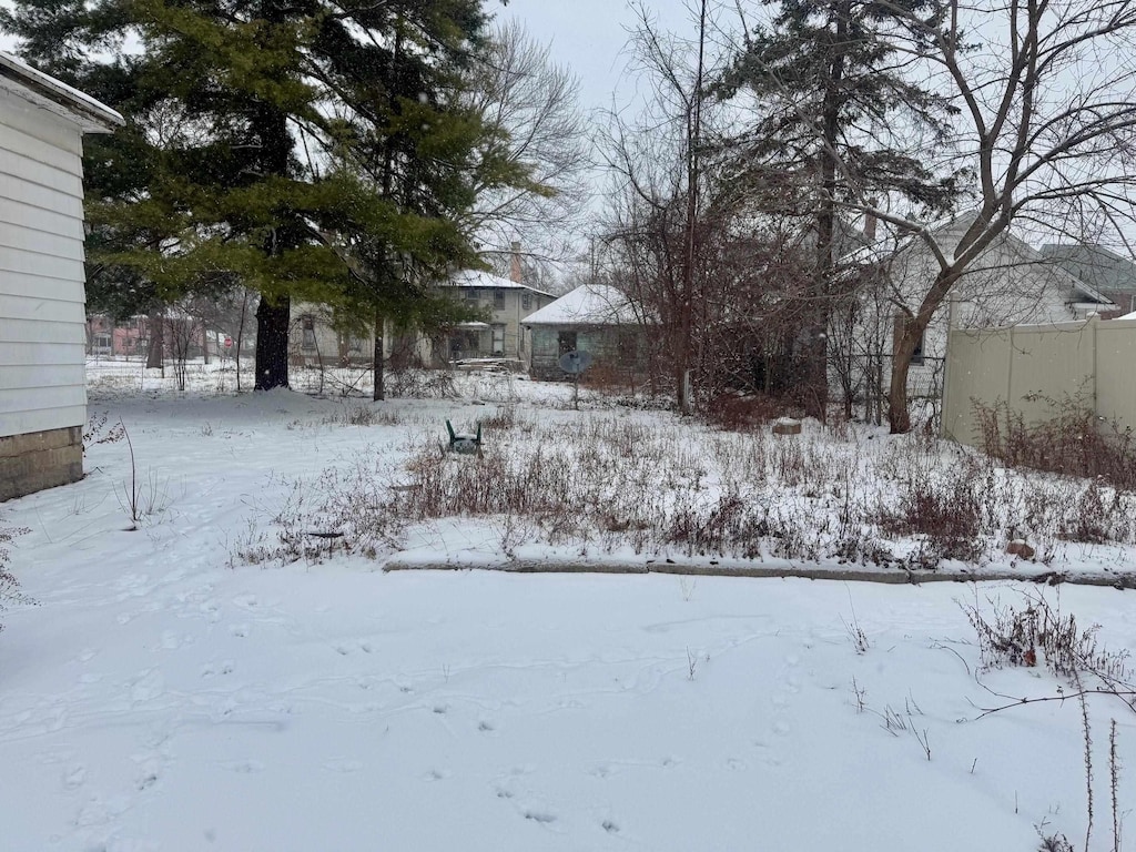 view of snowy yard