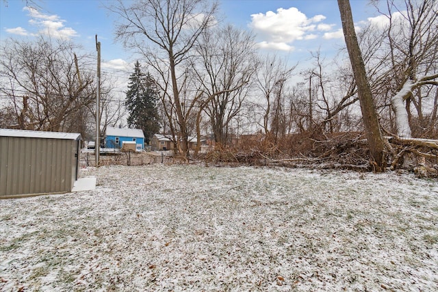 view of snowy yard