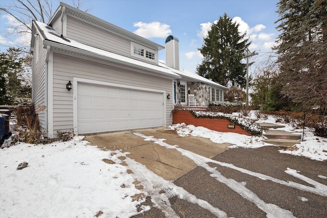 view of front of home featuring a garage