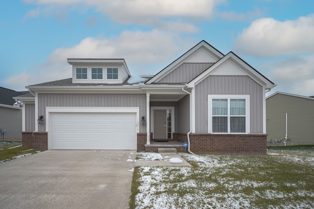 craftsman-style home with a garage