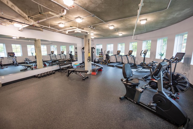 view of workout area