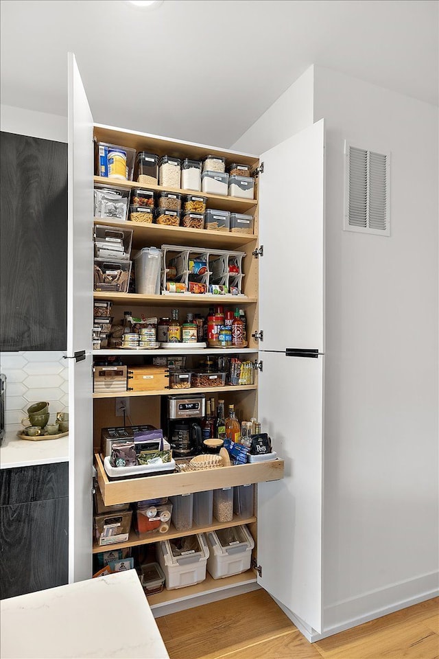 pantry with visible vents
