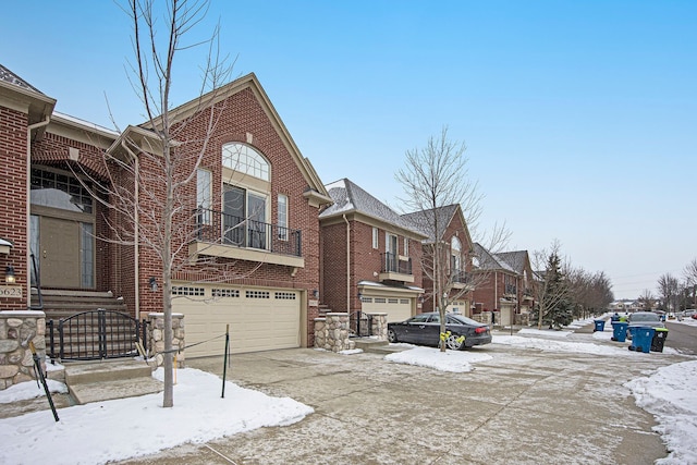 exterior space featuring a garage