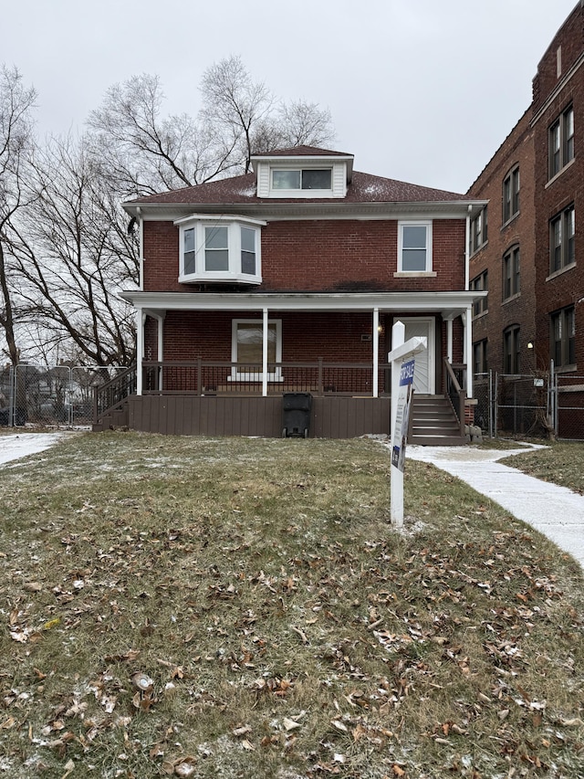 view of front of house with a front yard