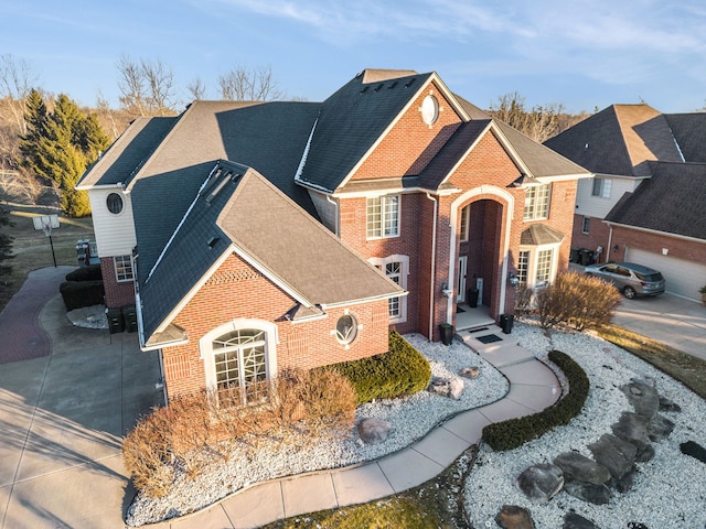 view of property featuring a garage