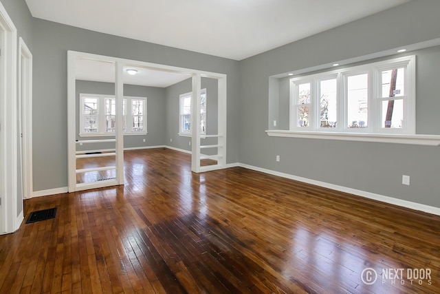 interior space featuring dark hardwood / wood-style floors