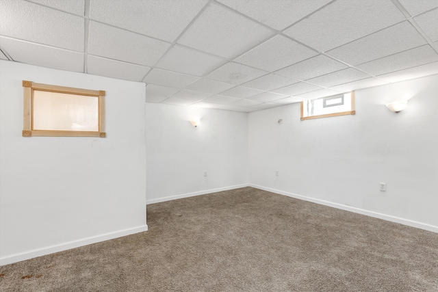 basement with carpet